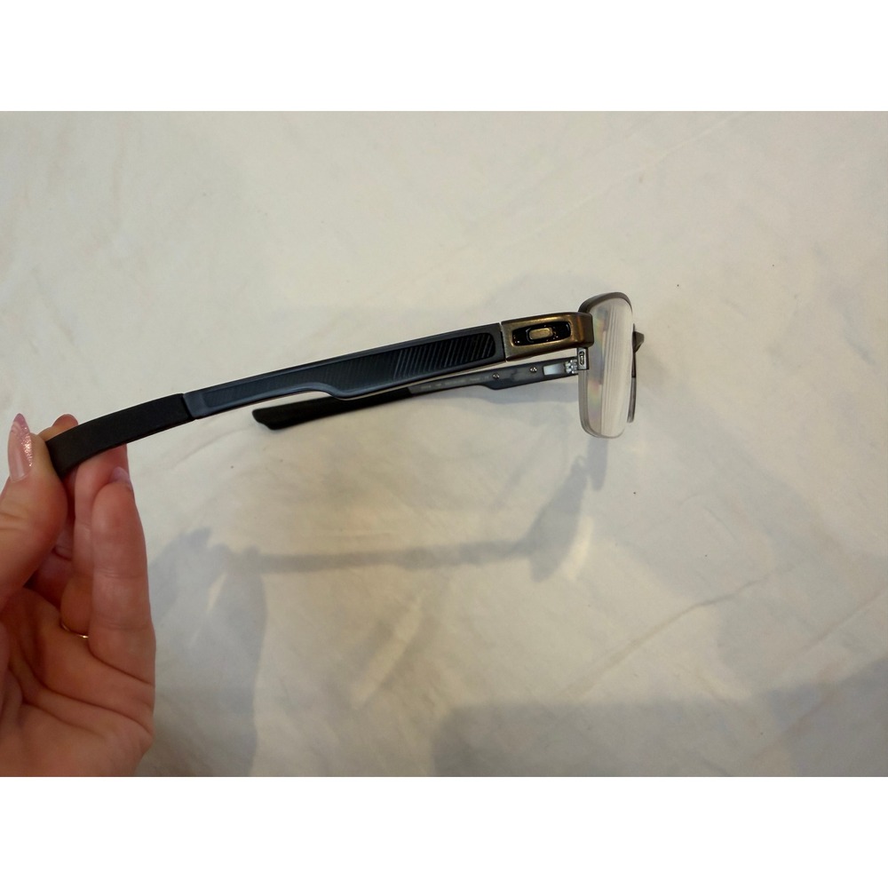 Oakley Double Tap Pewter Eyeglasses OX3123-0253 Rectangular Semi-Rimless Frames - Picture 7 of 7